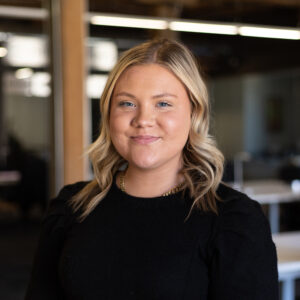 young woman in office