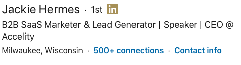 Jackie Hermes B2B SaaS Marketer & Lead Generator